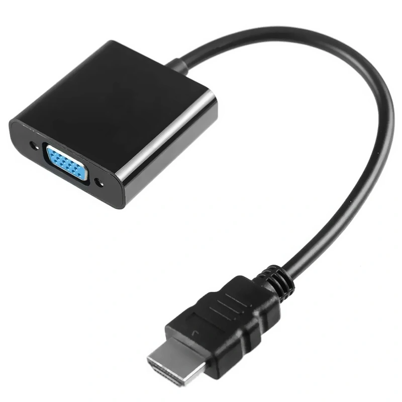 Cabo Adaptador HDMI Macho para VGA Fêmea - Quanta QTHDV34 Adaptador HDMI para VGA - Imagem 2