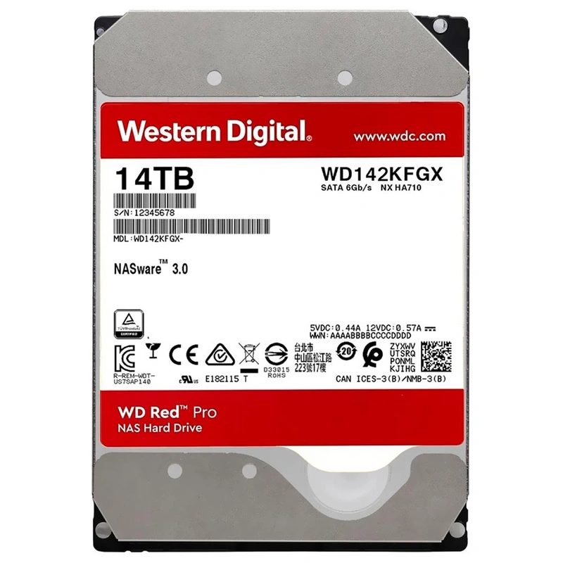 HD Western Digital 14TB WD Red Pro Nas 3.5 SATA WD142KFGX