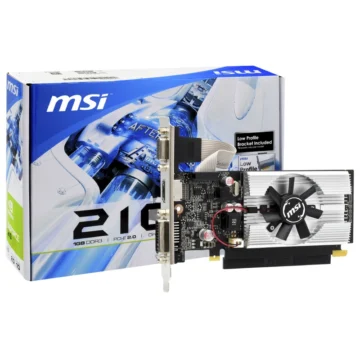 Placa de Vídeo MSI N210-MD 1GB GeForce G210 DDR3 - N210-MD1GD3 589MHz 64 bits