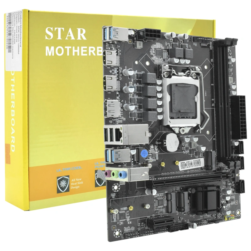 Placa Mãe STAR H511 Socket LGA 1200 DDR4 Intel H470 2 Slots DDR4 3200MHz