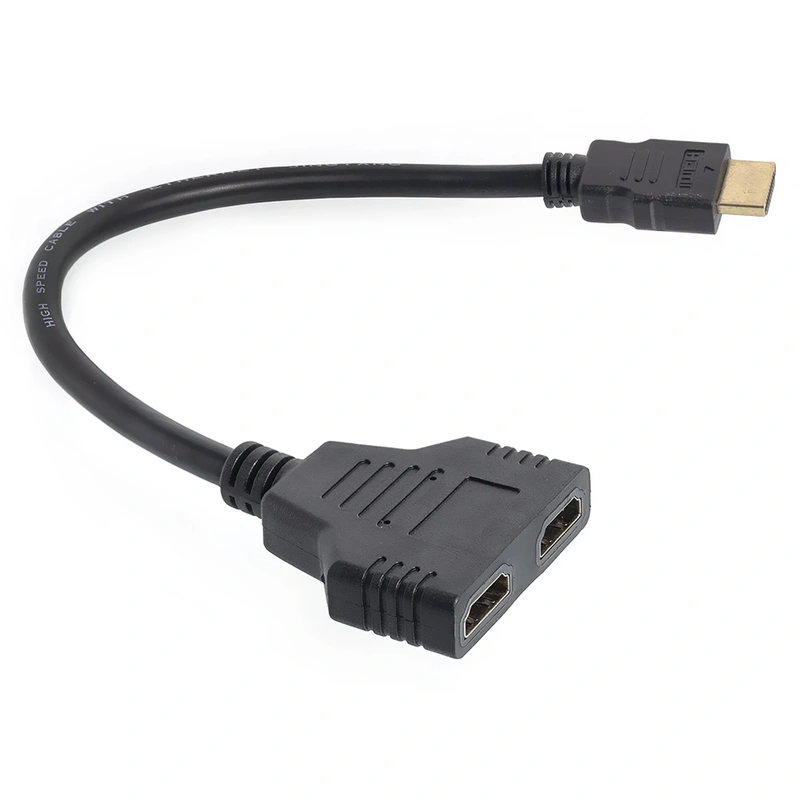 Cabo Divisor HDMI Macho para 2 HDMI Fêmea HDMI Macho - 2 HDMI Fêmea Preto - Imagem 2