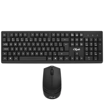 Teclado + Mouse KRAB KBKTM15 Wireless Português - Preto USB Receiver 2.4GHz