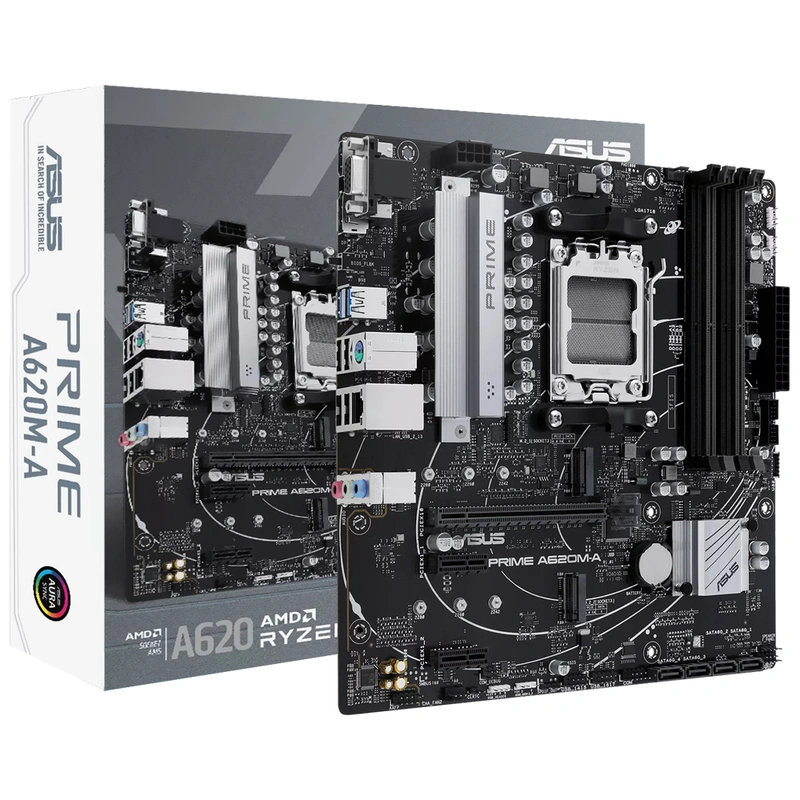 Placa Mãe ASUS Prime A620AM-A Socket AM5 DDR5 AMD A620A Micro ATX
