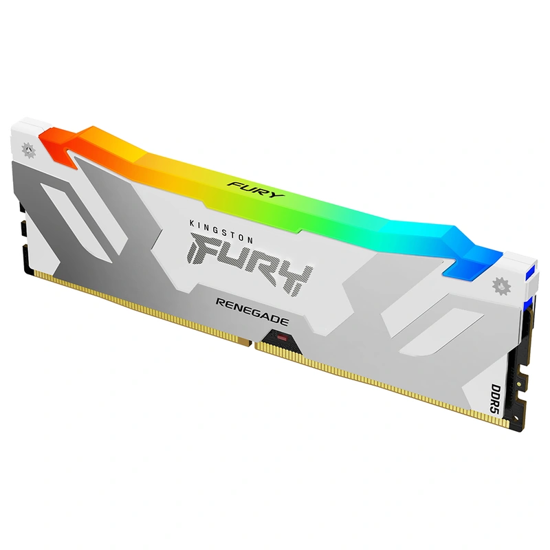 Memória RAM Kingston Fury Renegade DDR5 16GB 7600MHz RGB - Branco Prata (KF576C38RWA-16) - Imagem 2
