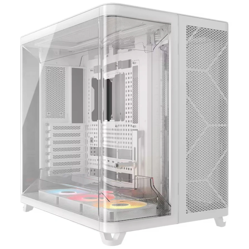 Gabinete Gamer Corsair Air 5400 Series CC-9011319-WW Mid Tower 3 Cooler ARGB - Branco