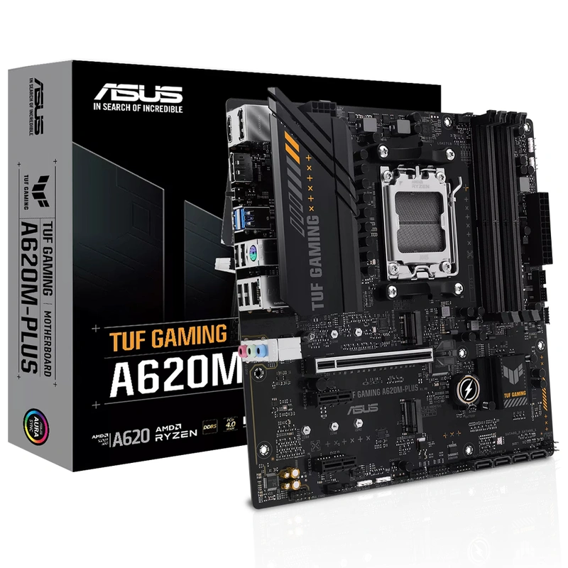 Placa Mãe ASUS TUF Gaming A620AM-PLUS Socket AM5 DDR5 AMD A620A 4 Slots DIMM DDR5