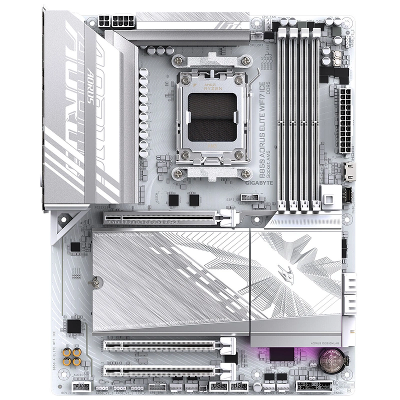 Placa Mãe Gigabyte B850 AORUS Elite Wi-Fi 7 Ice Socket AM5 DDR5 AMD B850 - Imagem 3