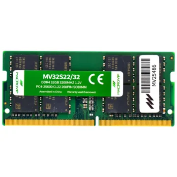 Memória RAM para Notebook Macrovip DDR4 32GB 3200MHz - MV32S2232 SODIMM
