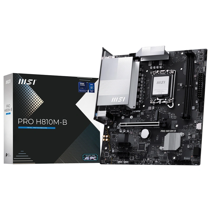 Placa Mãe MSI Pro H810M-B Socket LGA 1851 DDR5 Intel H810 Micro ATX