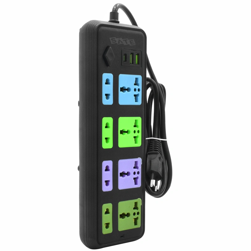 Filtro de Linha Satellite A-R382U 8 Tomadas 2 USB USB-C 2M Preto - Imagem 2