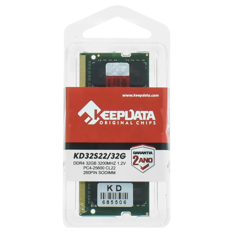 Memória RAM para Notebook Keepdata DDR4 32GB 3200MHz - KD32S2232G SODIMM - Imagem 3