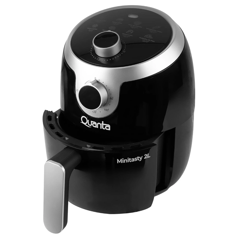 Fritadeira Elétrica Air Fryer Quanta QTAF230 2L 220V - Preto Minitasty - Imagem 3