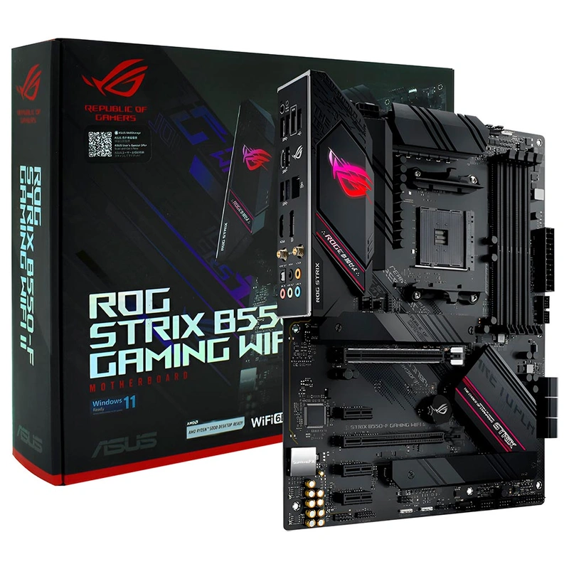 Placa Mãe ASUS ROG Strix B550-F Gaming Wi-Fi II Socket AM4 DDR4 AMD B550