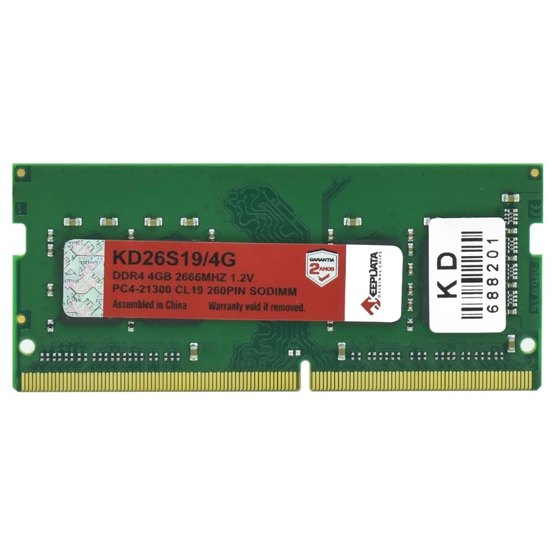 Memória RAM para Notebook Keepdata DDR4 4GB 2666MHz - KD26S194G SODIMM