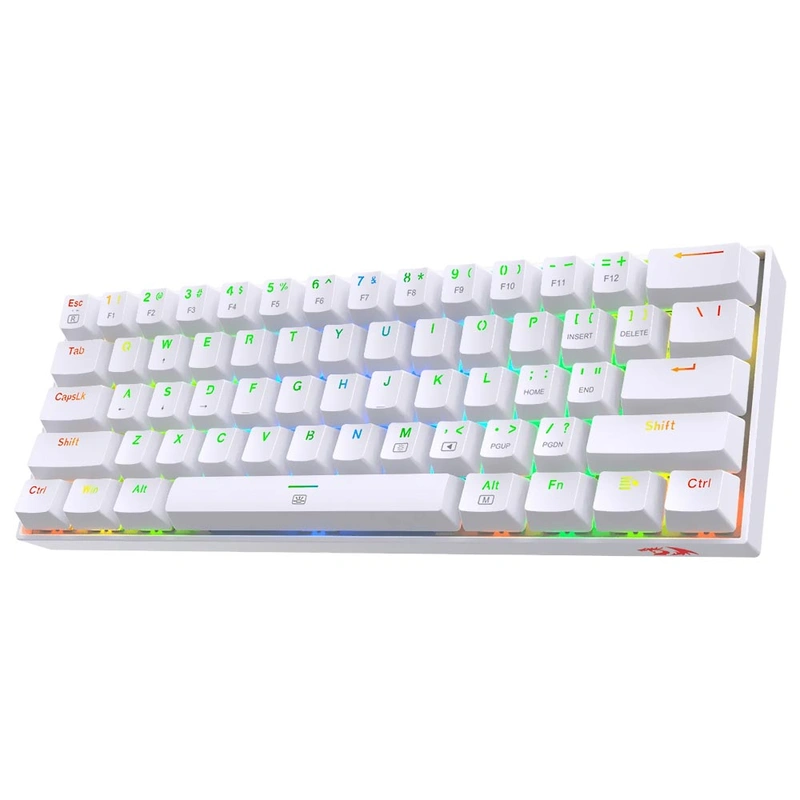 Teclado Gamer Mecânico Redragon K630W-RGB Dragonborn Mini USB RED Inglês - Branco - Imagem 2