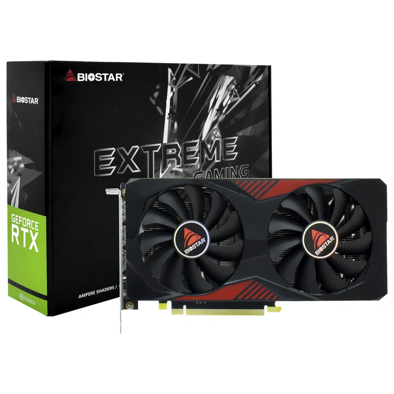 Placa de Vídeo Biostar Extreme Gaming 12GB GeForce RTX3060 GDDR6 - VN3606RML9
