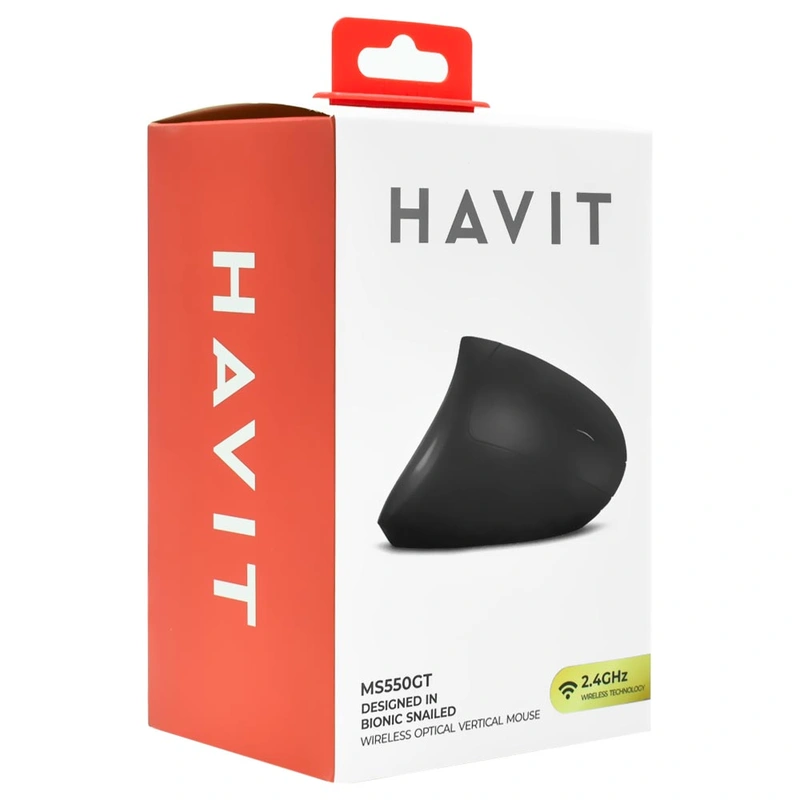 Mouse Havit HV-MS550GT Wireless Vertical - Preto - Imagem 3
