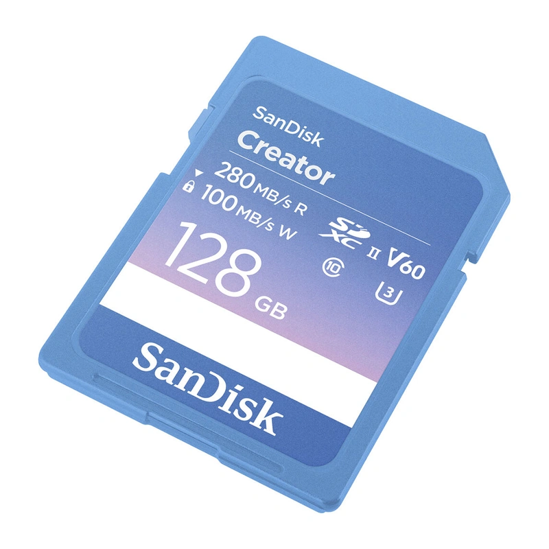 Cartão de Memória SD SanDisk Creator V60 U3 6K UHD 128GB - SDSDXEP-128G-GNCIS - Imagem 2