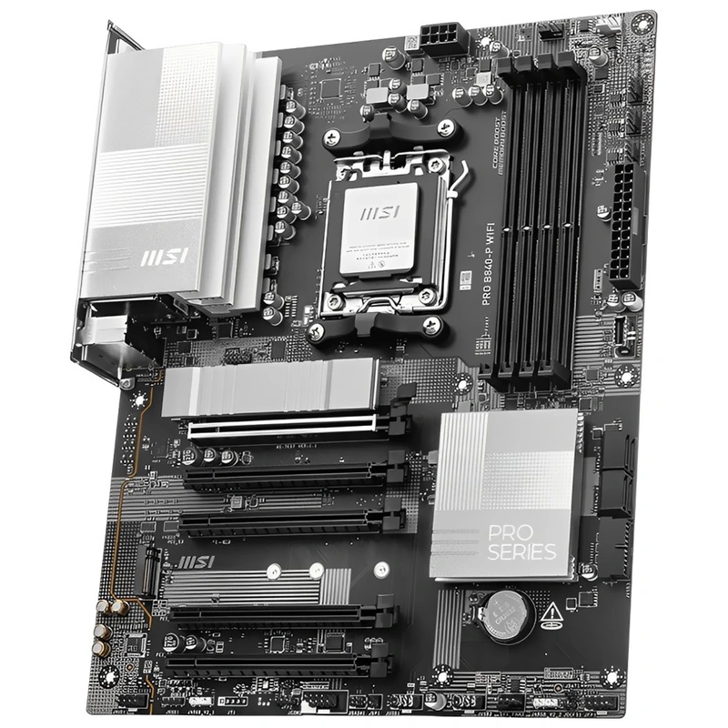 Placa Mãe MSI Pro B840-P Wi-Fi Socket AM5 DDR5 AMD B840 ATX Wi-Fi 7 - Imagem 3