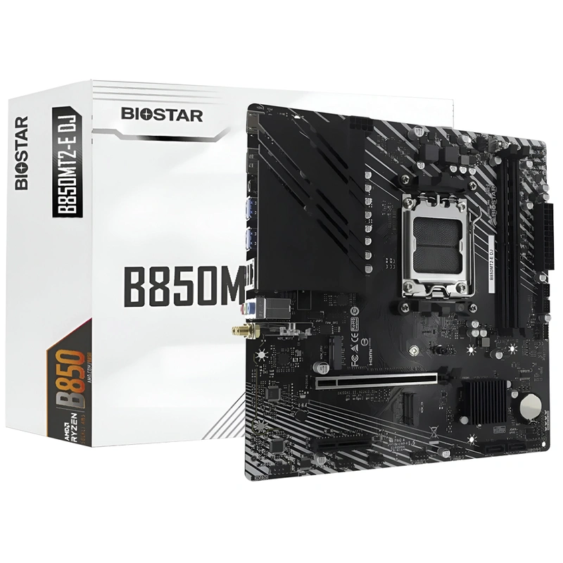 Placa Mãe Biostar B850MT2-E DJ Socket AM5 DDR5 AMD B850 ATX