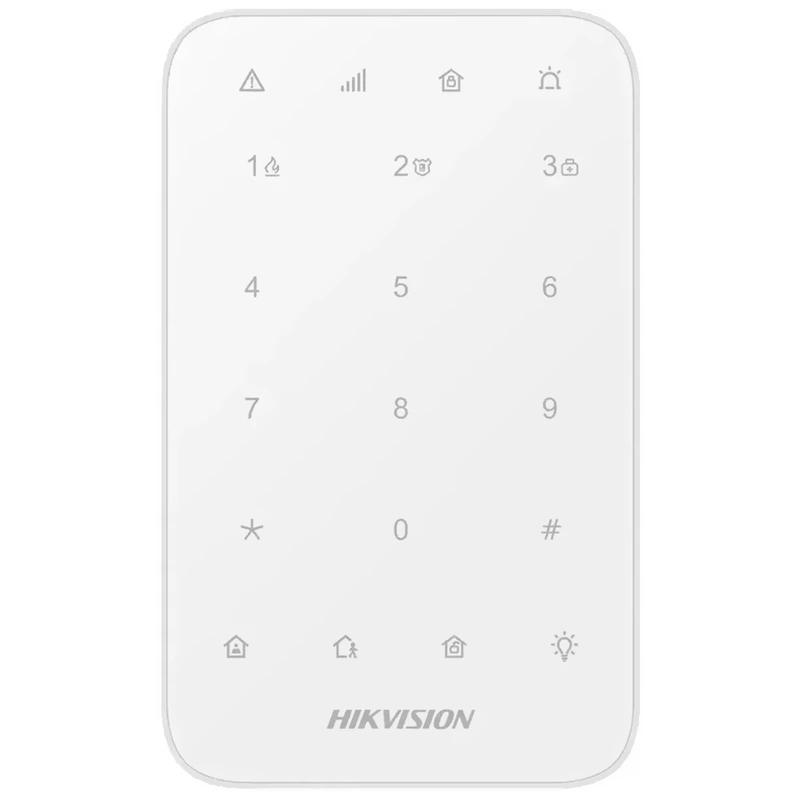 Teclado para Alarme Hikvision AX Pro Wireless - Branco (DS-PK1-E-WB)