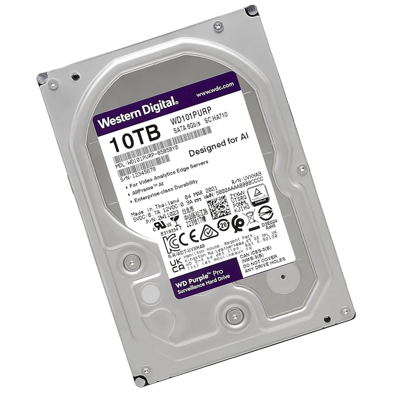 HD Western Digital 10TB WD Purple Pro 3.5 SATA WD102PURP - Imagem 2