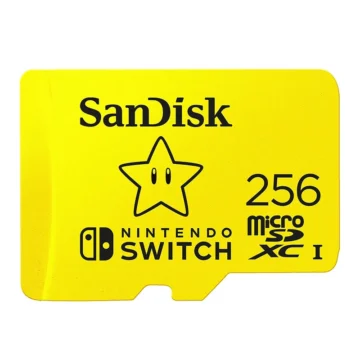 Cartão de Memória Micro SD SanDisk Nintendo Switch Super Mario 256GB - SDSQXAO-256G-GNCZN