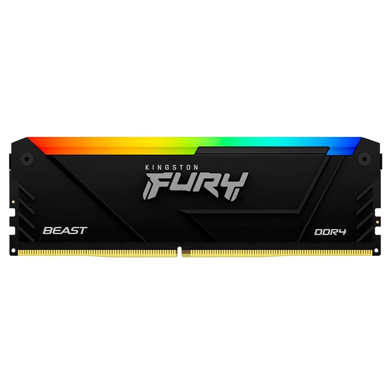 Memória RAM Kingston Fury Beast DDR4 8GB 3200MHz RGB - Preto (KF432C16BB2A8)