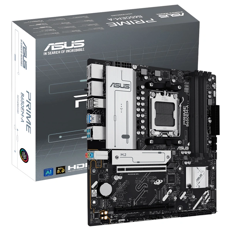 Placa Mãe ASUS Prime B650EM-A Socket AM5 DDR5 AMD B650 Micro ATX