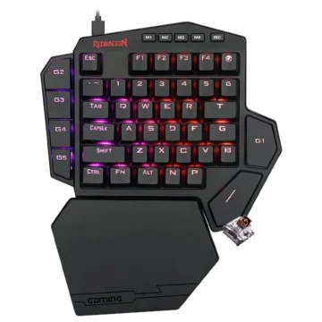 Teclado Gamer Mecânico Redragon K585RGB Diti USB RGB - Preto Diti K585RGB