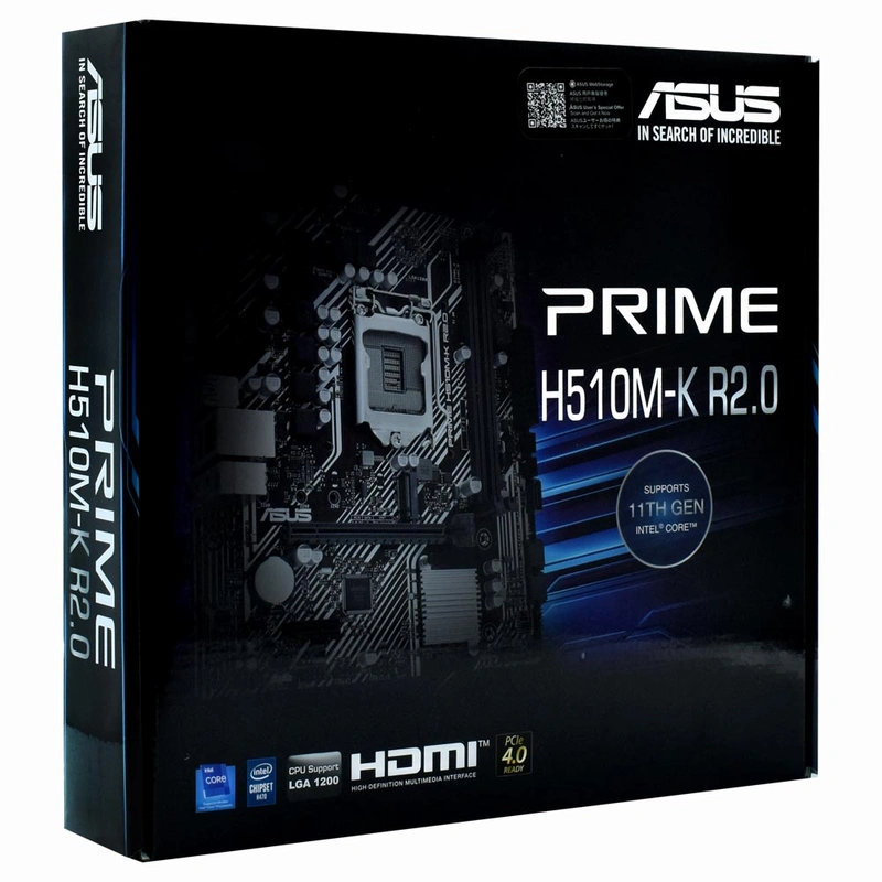 Placa Mãe ASUS Prime H510M-K R2.0 Socket LGA 1200 VGA DDR4 Intel H470 Micro ATX - Imagem 3