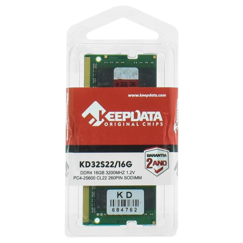 Memória RAM para Notebook Keepdata DDR4 16GB 3200MHz - KD32S2216G SODIMM - Imagem 3