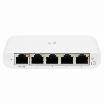 Hub Switch Unifi USW-FLEX-MINI BR Gigabit 5 Portas RJ-45 Poe 2.5W