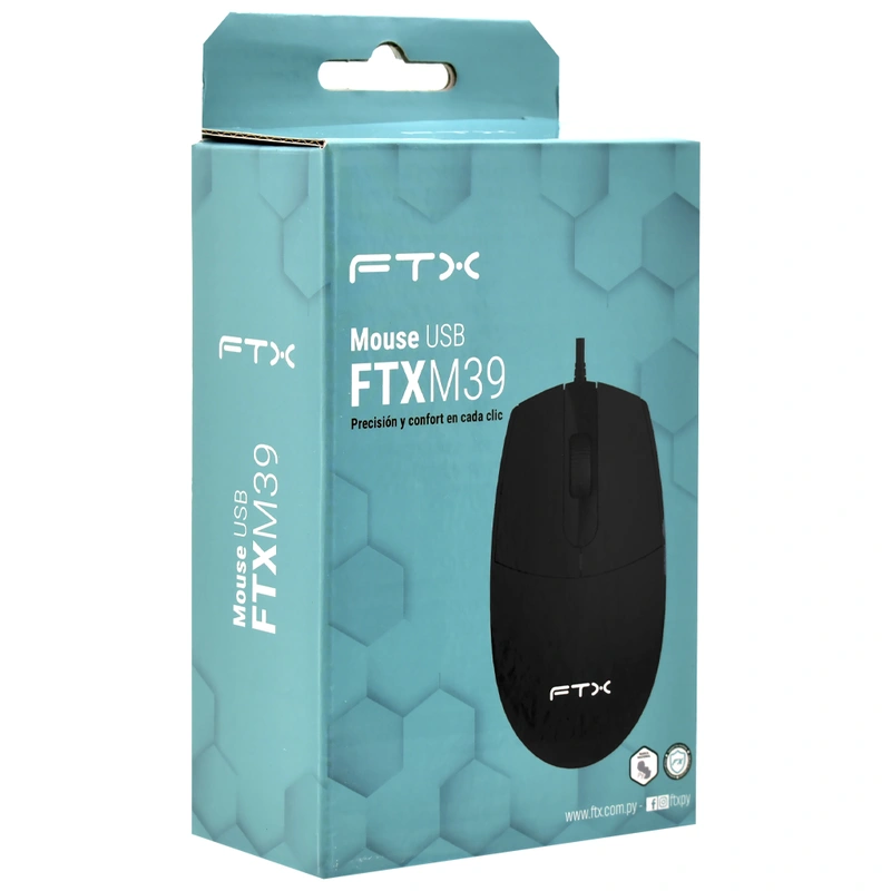 Mouse FTX M39 USB - Preto Com Fio - Imagem 3