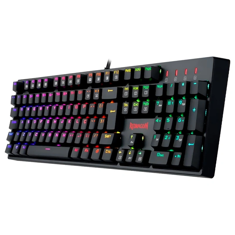 Teclado Gamer Mecânico Redragon K582RGB Surara USB RGB Inglês - Preto Surara K582RGB - Imagem 2
