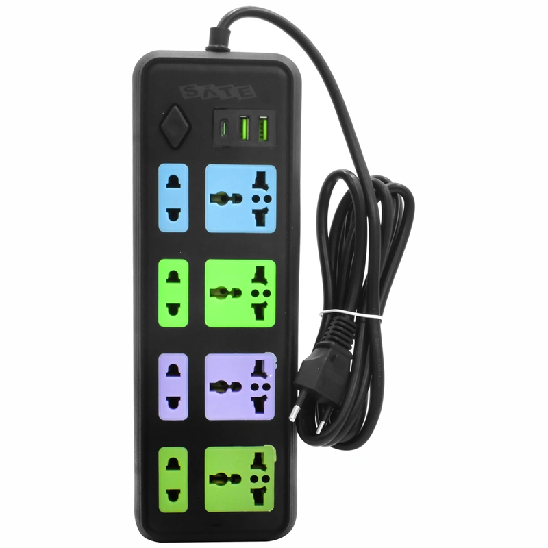 Filtro de Linha Satellite A-R382U 8 Tomadas 2 USB USB-C 2M Preto