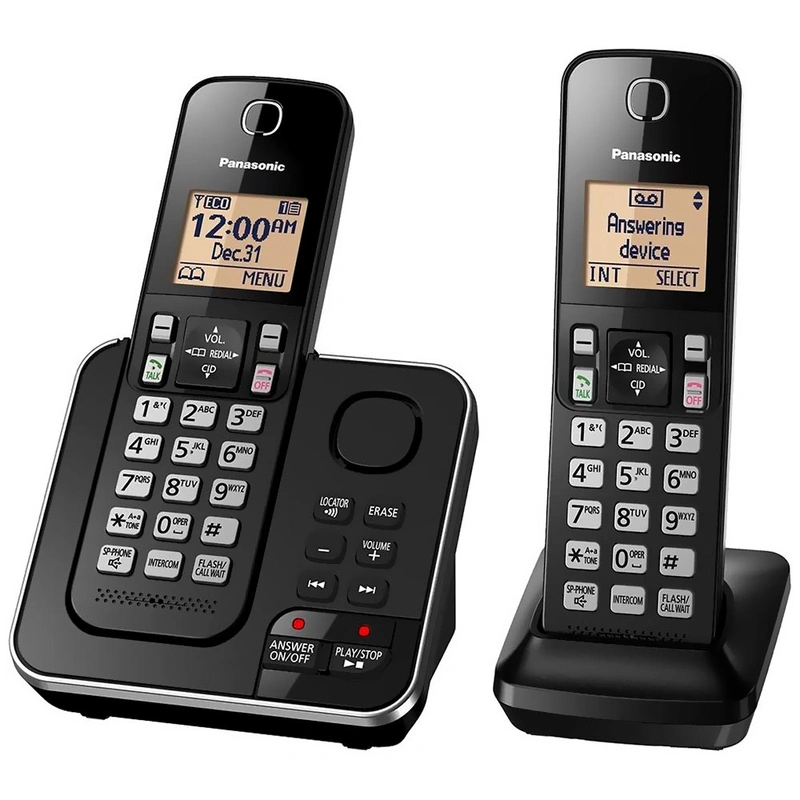 Telefone Panasonic KX-TGC362LAB Sem Fio Base Bina Viva-Voz 110V - Preto - Imagem 3