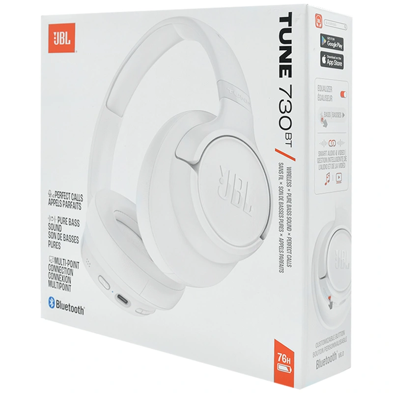 Fone de Ouvido JBL Tune T730BT Pure Bass Bluetooth - Branco JBLT730BTWHTAM - Imagem 4