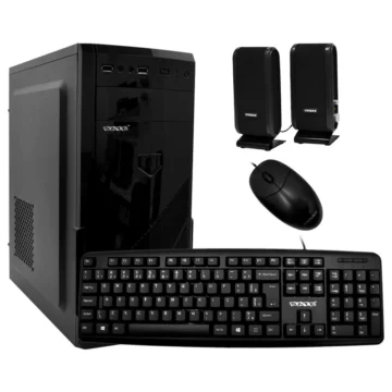 Gabinete Kit Satellite K761 Fonte 200W Speaker Mouse Teclado Português - Preto