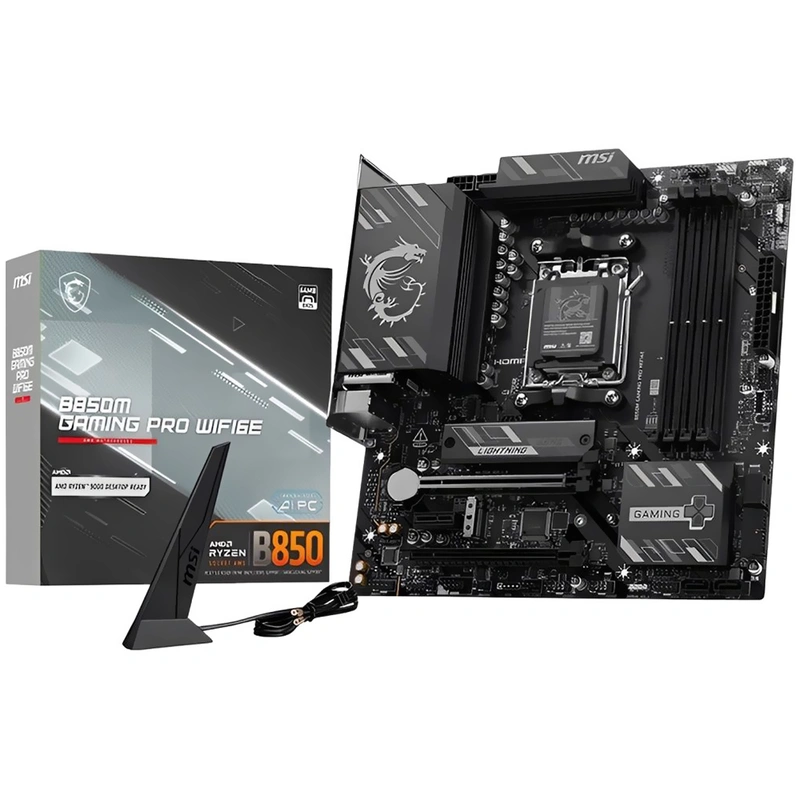 Placa Mãe MSI B850M Gaming Pro Wi-Fi6E Socket AM5 DDR5 AMD B850M Micro ATX
