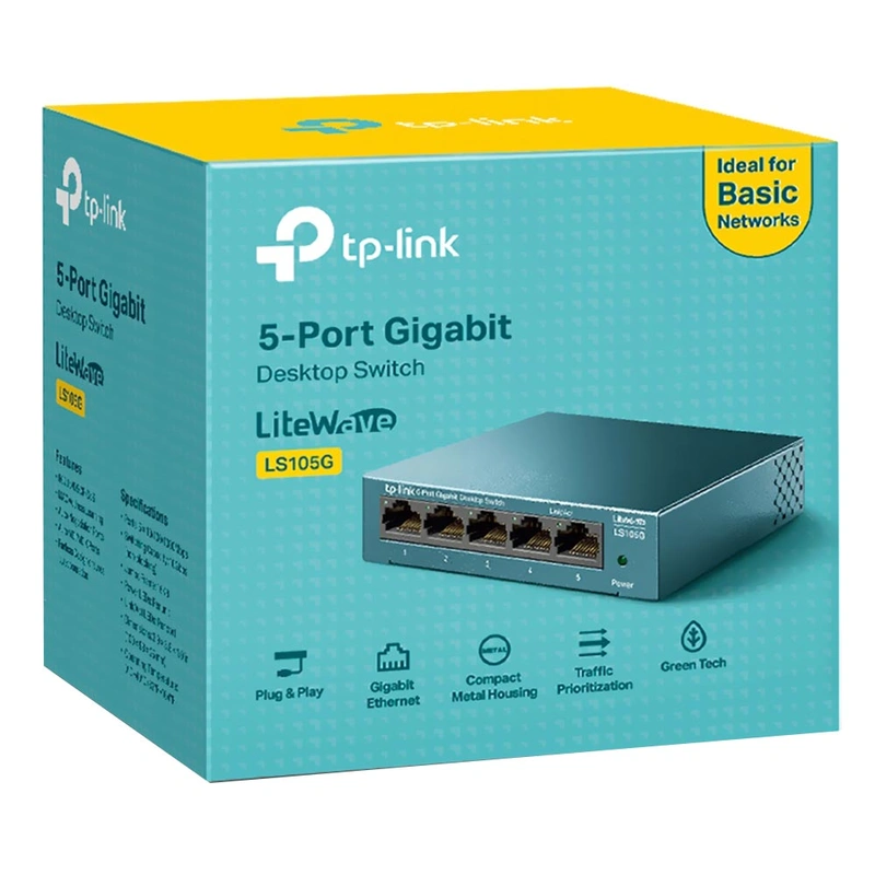 Hub Switch Tp-link LS105G 5 Portas - 101001000Mbps - Imagem 3