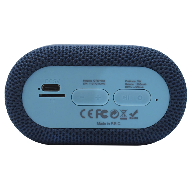 Caixa de Som Quanta QTSPB64 Bluetooth TF TWS - Azul 5W 1200 mAh - Imagem 2