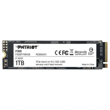 SSD Patriot M.2 1TB P300 NVMe - P300P1TBM28 PCIe Gen 3 x4