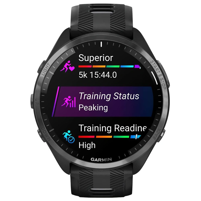 Relógio Garmin Forerunner 965 AMOLED - Preto (010-02809-00) Bluetooth - Wi-Fi - ANT+ - Imagem 2