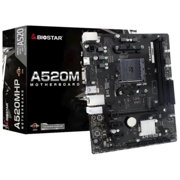 Placa Mãe Biostar A520MHP Socket AM4 DDR4 AMD A520 2 Slots DIMMs DDR4 Micro ATX