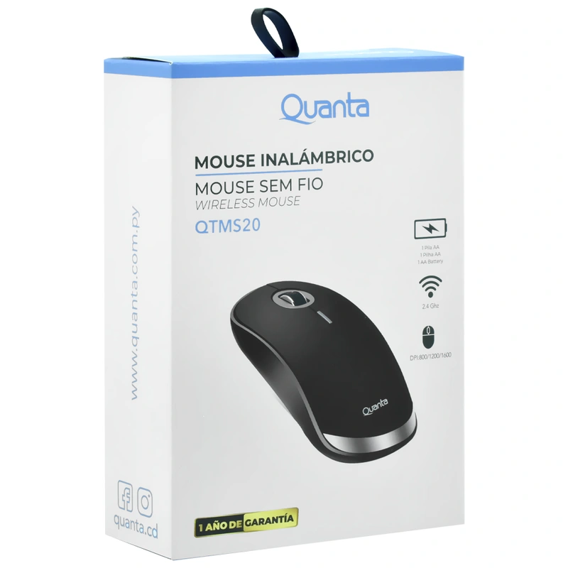 Mouse Quanta QTMS20 Wireless - Preto - Imagem 4