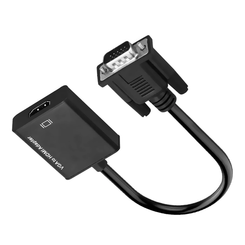 Cabo Adaptador Conversor VGA Macho para HDMI Fêmea Áudio HLD Adaptador VGA para HDMI - Imagem 2