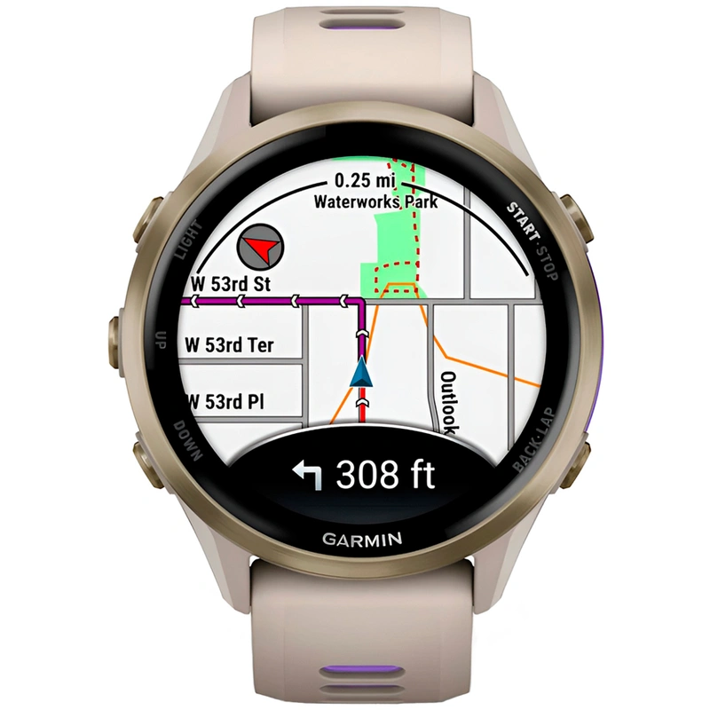 Relógio Garmin Forerunner 970 - Dourado Cinza (010-02969-02) 5 ATM (50 metros) - Imagem 2
