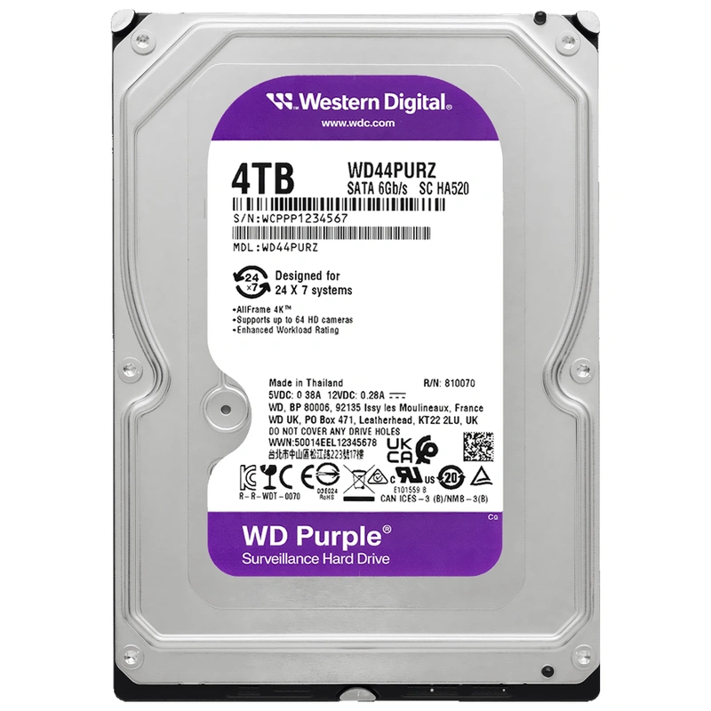 HD Western Digital 4TB WD Purple 3.5 SATA WD44PURZ