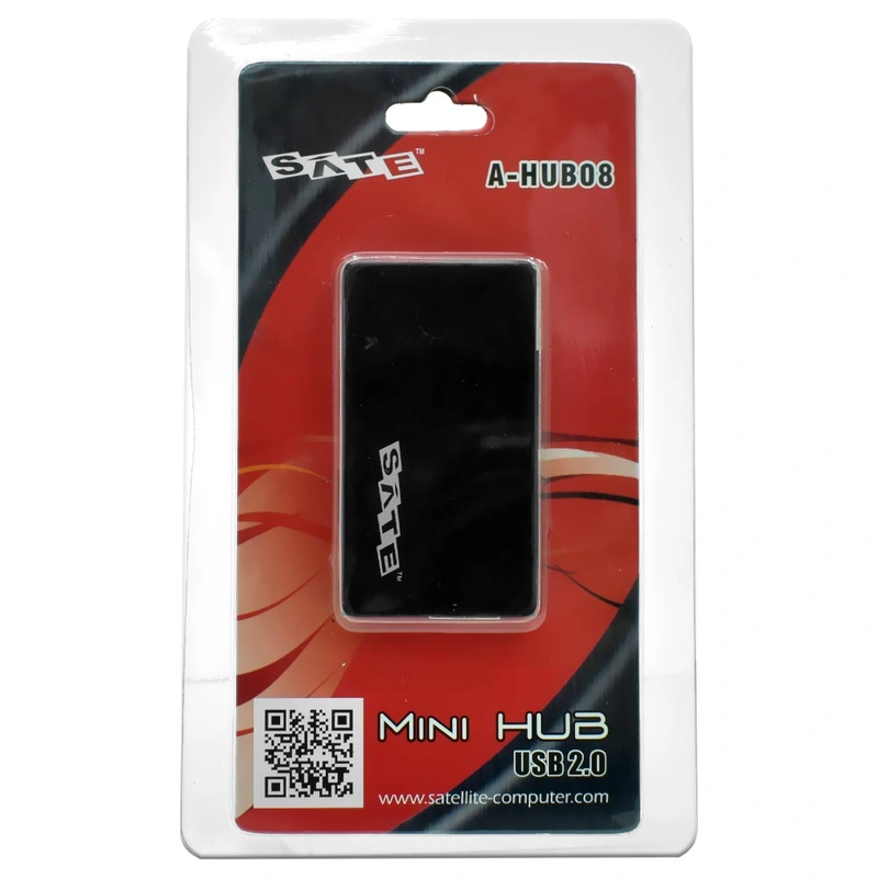 Hub USB 2.0 Satellite A-HUB08 4 Portas - Preto - Imagem 3